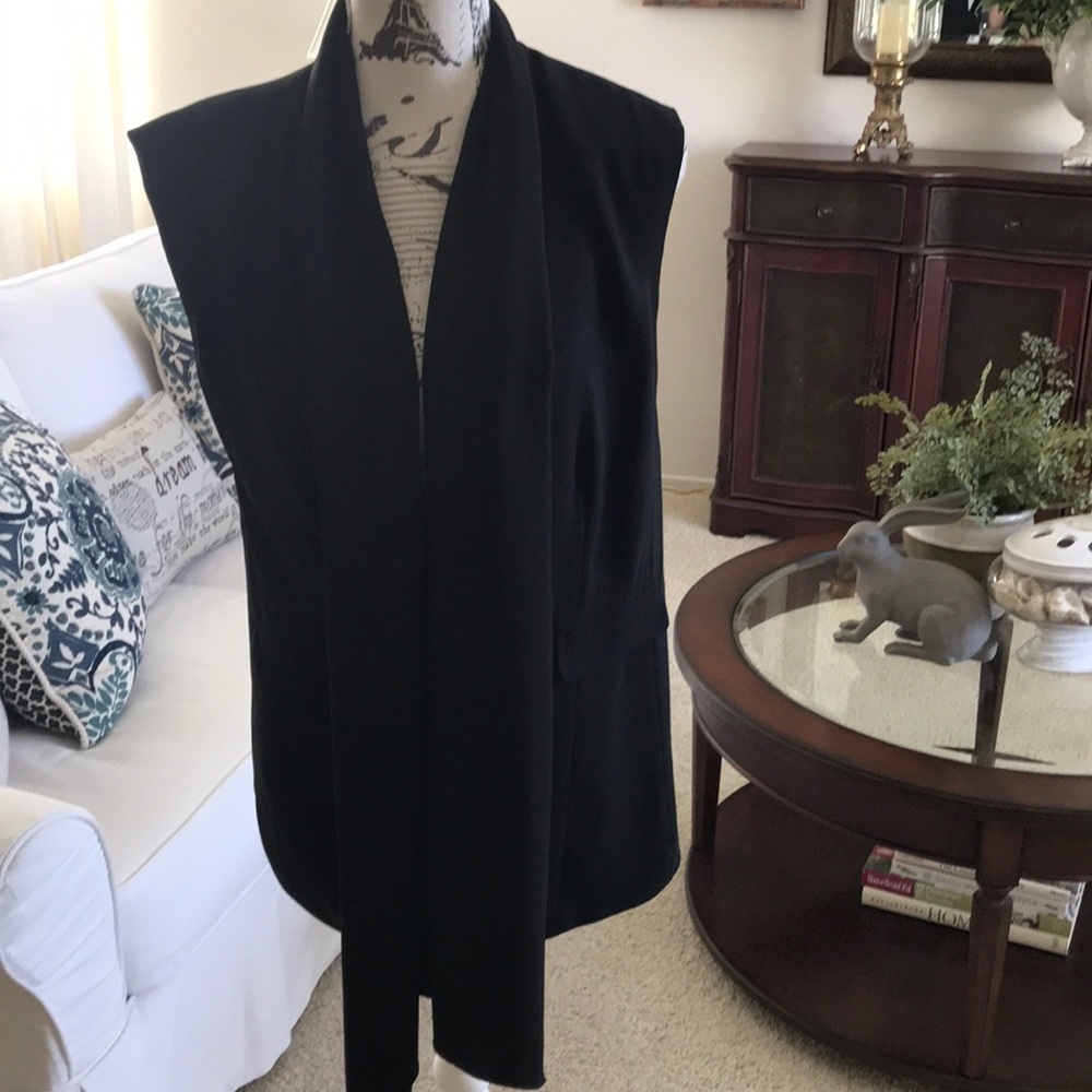 Stunning black vest waterfall front by Chico’s